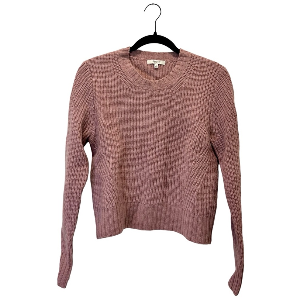Madewell pink crewneck knit sweater